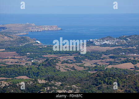 Vista della playa de fornell minorca Foto Stock