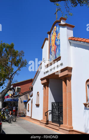 USA CA California Orange County Newport Beach Balboa isola chiesa cattolica Foto Stock