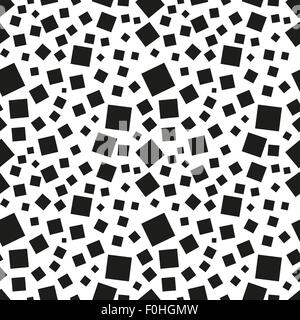 Abstract quadrati neri modello senza giunture Illustrazione Vettoriale