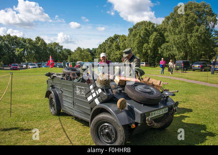 Storia militare Weekend con rievocazioni e visualizza di histrical periodi nella storia britannica a Cannock Chase Visitor Center Foto Stock