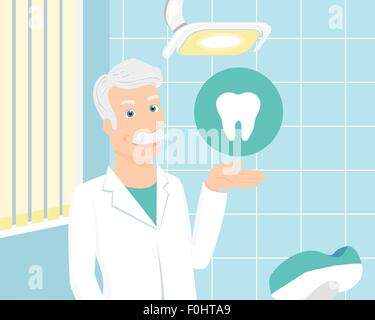 Medico indossando bianco uniforme Illustrazione Vettoriale