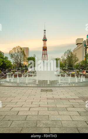 Sapporo torre della TV a Sapporo, Hokkaido, Giappone Foto Stock