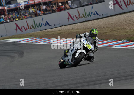 Brno, Repubblica Ceca. Il 16 agosto, 2015. Repubblica ceca MotoGP. Gran Premio Bwin Cal Crutchlow (LCR Honda) durante la gara. Credit: Azione Plus immagini di sport/Alamy Live News Foto Stock