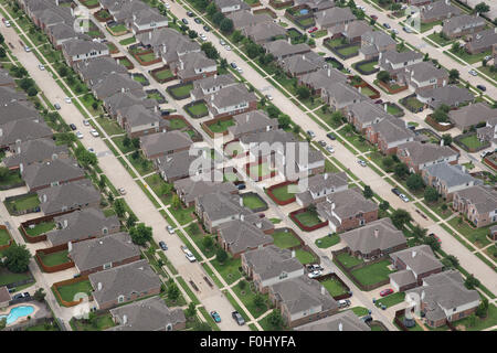 Suburban vista aerea mare di case in Dallas Texas Foto Stock