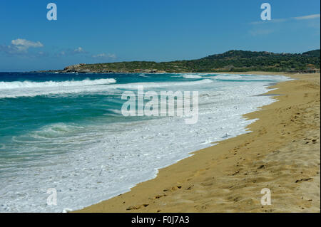 Spiaggia di Algajola, Haute-Corse Balagne Costa Nord, Corsica, Francia Foto Stock