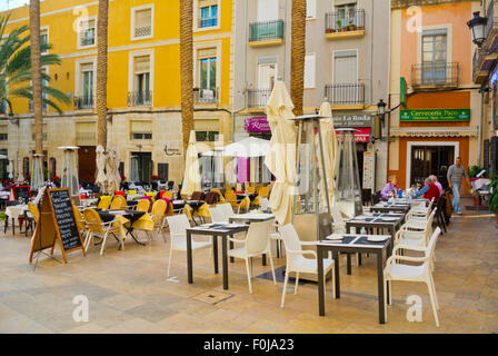 Plaza Santísima Faz, Casco Antiguo, la città vecchia, Alicante, Alacant, Costa Blanca, Spagna Foto Stock