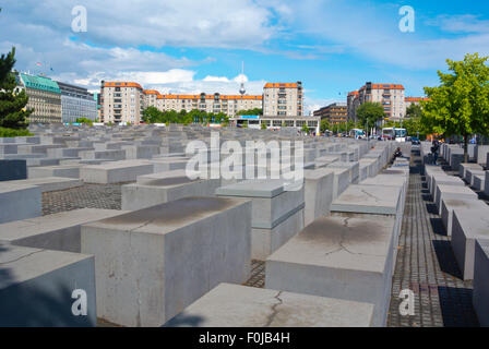Holocaust Mahnmal, Memoriale dell Olocausto (2005), Friedrichstadt, Berlino, Germania Foto Stock