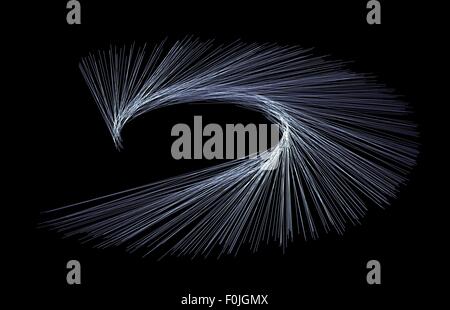 Linee astratte isolate su un ritorno di massa. Foto Stock
