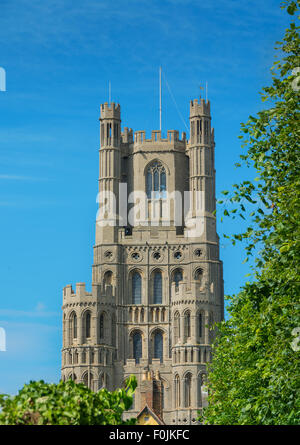 Cattedrale di Ely nel Cambridgeshire rurale Inghilterra Foto Stock