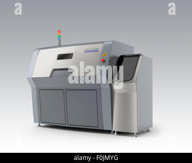 Metallo stampante 3D isolati su sfondo bianco. Tracciato di ritaglio disponibili. Foto Stock