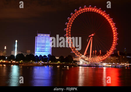 London Eye, Regno Unito, Thames di Fiume Foto Stock