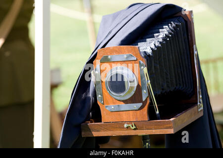 Guerra Mondiale 1 Victorian tutta la piastra della fotocamera sul campo Foto Stock