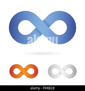 Infinito segno icona illustrazione vettoriale Illustrazione Vettoriale