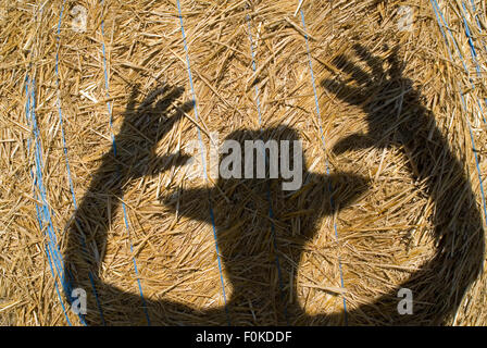 Gioco di ombre uomo con Hat Foto Stock