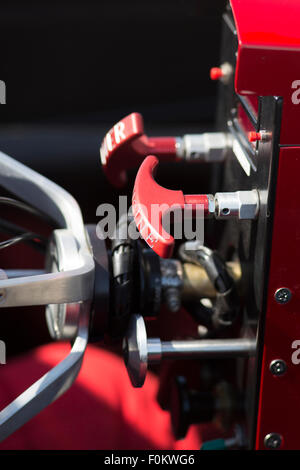 Vista del pozzetto di pro-stock racecar a canalina Park Bonneville Saline, Utah. Foto Stock