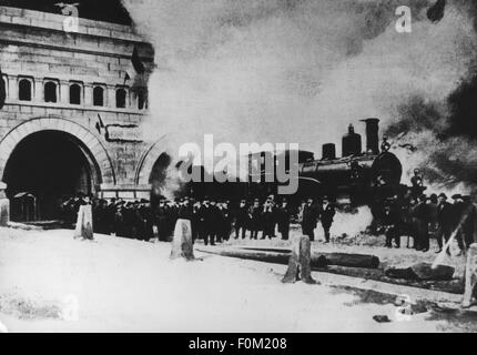 Svizzera, trasporti / trasporti, apertura del tunnel del Sempione il 19.5.1906, diritti-aggiuntivi-non disponibili Foto Stock