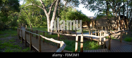 Lodge in Moremi Game Reserve, il Botswana. Foto Stock