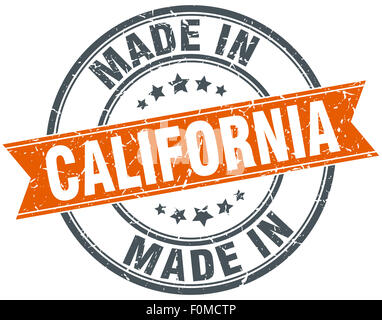 California Orange grunge timbro a nastro su bianco Foto Stock