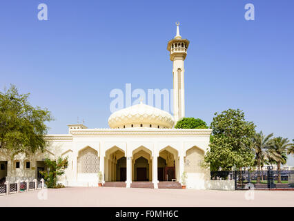 Bastakiya moschea in Al Fahidi storico distretto, Bur Dubai, Dubai, UAE Foto Stock