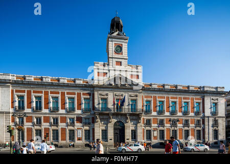 Casa de Correos (la casa dell'ufficio postale), la Puerta del Sol di Madrid, Spagna Foto Stock
