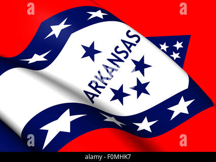 Bandiera dell'Arkansas, Stati Uniti d'America. Close up. Foto Stock