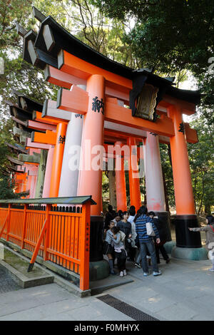Senbon Torii (1000 Torii gates), Fushimi Inari Taisha, Kyoto, Giappone, Asia Foto Stock