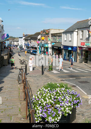 Mercato ebreo Street a Penzance, Cornwall Inghilterra. Foto Stock