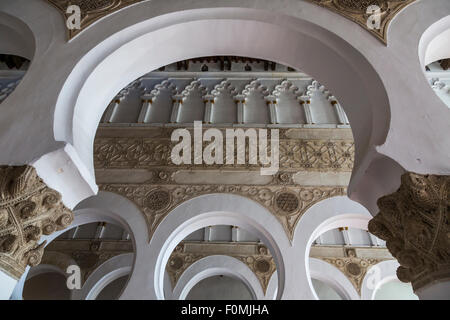 Santa María la Blanca Ibn Susa sinagoga, Toledo, Spagna Foto Stock