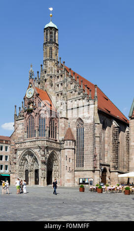 Chiesa Frauenkirche, Norimberga, Baviera, Germania Foto Stock