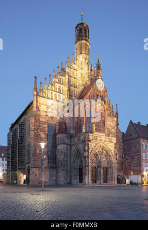 Chiesa Frauenkirche, Norimberga, Baviera, Germania Foto Stock