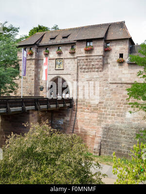 Frauentor gate, Norimberga, Baviera, Germania Foto Stock