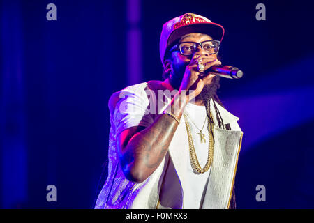 MONTREAL, Canada, 16 agosto 2015. Tarrus Riley suona dal vivo al Montreal International Reggae Festival. © Marc Bruxelle/Alamy Live News Foto Stock