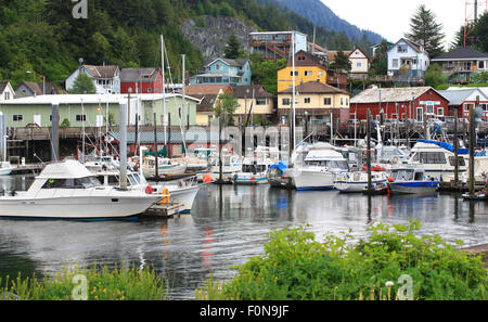 Porto tranquillo in Ketchikan, Alaska Foto Stock