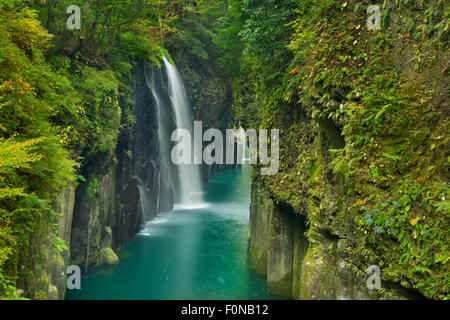 Il Takachiho Gorge (Takachiho-kyo, 高千穂峡) sull'isola di Kyushu in Giappone. Foto Stock