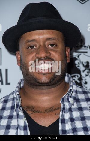 New York, NY, STATI UNITI D'AMERICA. 18 Agosto, 2015. Kenny Hamilton a arrivi per punk'd! Visualizzazione privata partito, il Royal, New York, NY Agosto 18, 2015. Credito: Steven Ferdman/Everett raccolta/Alamy Live News Foto Stock