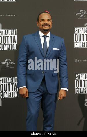 Berlino, Germania. 18 Agosto, 2015. F. Gary Gray alla premiere di 'diritto OUTTA COMPTON 'a Berlino. Credito: dpa picture alliance/Alamy Live News Foto Stock