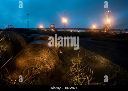 Port Talbot steel works, South Wales, Regno Unito. Foto Stock