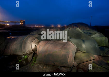 Port Talbot steel works, South Wales, Regno Unito. Foto Stock