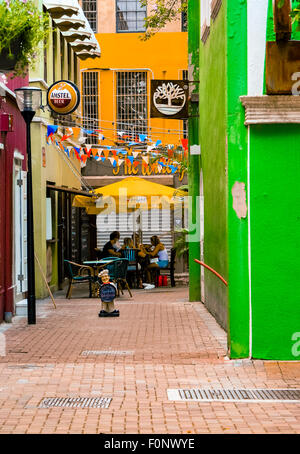 Vicolo nel centro di Willemstad Curacao Foto Stock