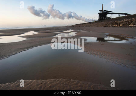 Port Talbot steel works, South Wales, Regno Unito. Foto Stock