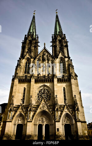 Facciata di san Venceslao nella cattedrale di Olomouc Foto Stock