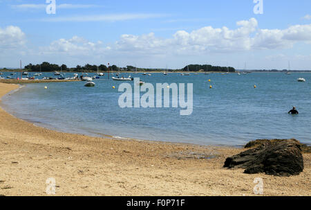 Spiaggia a Cal de Pen Raz, Ile d'Arz, Morbihan, in Bretagna, Francia Foto Stock