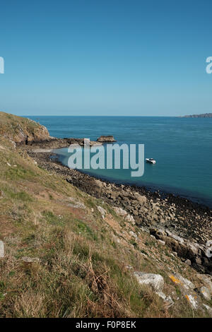 Herm Island si trova a poca distanza dalla costa di Guernsey Foto Stock