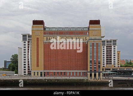 Baltico iconica mulini per farina, ora un centro di arte contemporanea, Gateshead Foto Stock