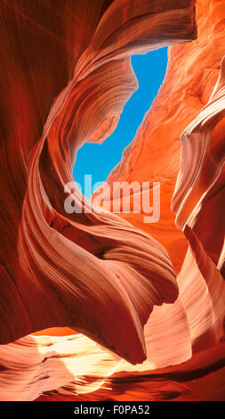 Il Magic Antelope Canyon nella riserva Navajo, Arizona Foto Stock
