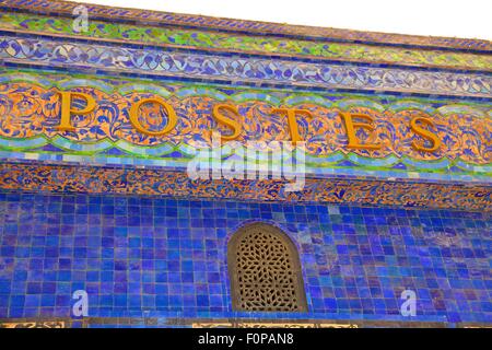 1919 Art Nouveau Post Office esterno dell'edificio, Casablanca, Marocco, Africa del Nord Foto Stock