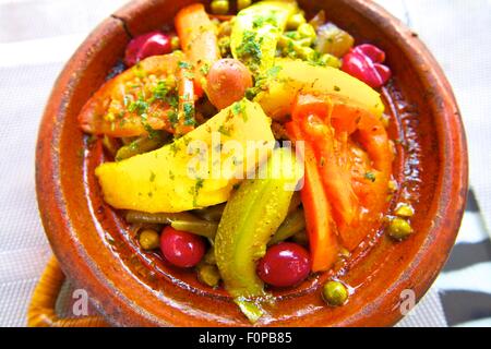 Tagine vegetali, Casablanca, Marocco, Africa del Nord Foto Stock