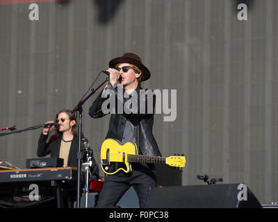 Beck effettuando in corrispondenza di Barclaycard British Summer Time in concerti in Hyde Park. Dotato di: Beck, Beck Hansen dove: Londra, Regno Unito quando: 18 Giu 2015 Foto Stock