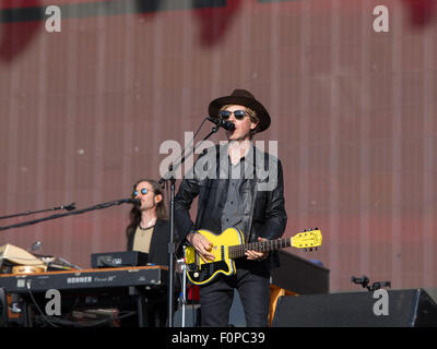 Beck effettuando in corrispondenza di Barclaycard British Summer Time in concerti in Hyde Park. Dotato di: Beck, Beck Hansen dove: Londra, Regno Unito quando: 18 Giu 2015 Foto Stock