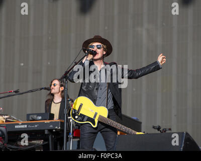 Beck effettuando in corrispondenza di Barclaycard British Summer Time in concerti in Hyde Park. Dotato di: Beck, Beck Hansen dove: Londra, Regno Unito quando: 18 Giu 2015 Foto Stock
